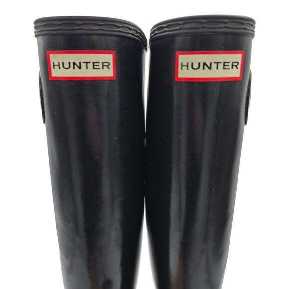 Hunter Original Tall Gloss Rain Boots, Black, Womens Size 11 - Picture 7 of 7